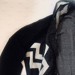 Black and cream cardigan